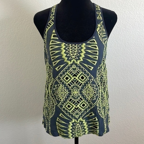 Tart Tops - Tart embroidered Neon Green Tank Top